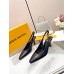 Louis Vuitton Sparkle Slingback Pumps 65mm in Black Leather