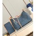 Louis Vuitton CarryAll MM Bag In Monogram Denim M46855 Louis Vuitton CarryAll MM Bag In Monogram Denim M46855