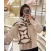 Louis Vuitton Brown LV Medallion Scarf M79215 Louis Vuitton Brown LV Medallion Scarf M79215