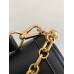 Louis Vuitton Dauphine Soft MM Bag in Black Calfskin M25209 Louis Vuitton Dauphine Soft MM Bag in Black Calfskin M25209