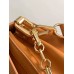 Louis Vuitton Dauphine Soft MM Bag in Orange Calfskin M25048 Louis Vuitton Dauphine Soft MM Bag in Orange Calfskin M25048