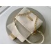 Louis Vuitton Dauphine Soft MM Bag in White Calfskin M25050 Louis Vuitton Dauphine Soft MM Bag in White Calfskin M25050