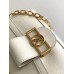 Louis Vuitton Dauphine Soft MM Bag in White Calfskin M25050 Louis Vuitton Dauphine Soft MM Bag in White Calfskin M25050