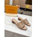 Louis Vuitton LV Capri Mules 45mm in Galet Leather Louis Vuitton LV Capri Mules 45mm in Galet Leather