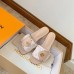 Louis Vuitton LV Frame Flat Mules in Monogram Dune Canvas