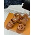 Louis Vuitton LV Isola Sandal 55mm in Brown Calfskin Louis Vuitton LV Isola Sandal 55mm in Brown Calfskin