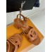 Louis Vuitton LV Isola Sandal 55mm in Brown Calfskin Louis Vuitton LV Isola Sandal 55mm in Brown Calfskin