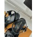 Louis Vuitton LV Isola Sandal 55mm in Black Calfskin Louis Vuitton LV Isola Sandal 55mm in Black Calfskin