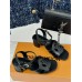 Louis Vuitton LV Isola Sandal 55mm in Black Calfskin Louis Vuitton LV Isola Sandal 55mm in Black Calfskin