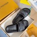 Louis Vuitton LV Bliss Comfort Mules in Black Canvas with Leather Louis Vuitton LV Bliss Comfort Mules in Black Canvas with Leather