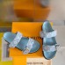 Louis Vuitton Bom Dia Comfort Mules in Blue Monogram Jacquard