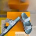Louis Vuitton Bom Dia Comfort Mules in Blue Monogram Jacquard