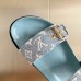 Louis Vuitton Bom Dia Comfort Mules in Blue Monogram Jacquard