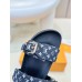Louis Vuitton Bom Dia Comfort Mules in Blue Monogram Denim Louis Vuitton Bom Dia Comfort Mules in Blue Monogram Denim