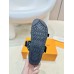 Louis Vuitton Bom Dia Comfort Mules in Blue Monogram Denim Louis Vuitton Bom Dia Comfort Mules in Blue Monogram Denim