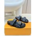 Louis Vuitton Bom Dia Comfort Mules in Blue Monogram Denim Louis Vuitton Bom Dia Comfort Mules in Blue Monogram Denim