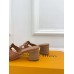 Louis Vuitton LV Isola Slides 45mm in Brown Calfskin Louis Vuitton LV Isola Slides 45mm in Brown Calfskin