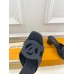 Louis Vuitton LV Isola Slides 45mm in Black Calfskin Louis Vuitton LV Isola Slides 45mm in Black Calfskin