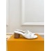 Louis Vuitton LV Isola Slides 45mm in White Calfskin Louis Vuitton LV Isola Slides 45mm in White Calfskin