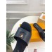 Louis Vuitton LV Capri Slides in Black Calfskin Louis Vuitton LV Capri Slides in Black Calfskin