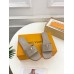 Louis Vuitton LV Capri Slides in Grey Calfskin Louis Vuitton LV Capri Slides in Grey Calfskin