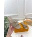 Louis Vuitton LV Capri Slides in Grey Calfskin Louis Vuitton LV Capri Slides in Grey Calfskin