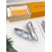 Louis Vuitton Romy Flat Ballerinas in Silver Metallic Lambskin Louis Vuitton Romy Flat Ballerinas in Silver Metallic Lambskin