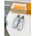 Louis Vuitton Romy Flat Ballerinas in Silver Metallic Lambskin Louis Vuitton Romy Flat Ballerinas in Silver Metallic Lambskin
