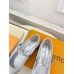 Louis Vuitton Romy Flat Ballerinas in Silver Metallic Lambskin Louis Vuitton Romy Flat Ballerinas in Silver Metallic Lambskin