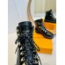 Louis Vuitton Territory Flat Ranger Boots in Black Leather and Suede Louis Vuitton Territory Flat Ranger Boots in Black Leather and Suede