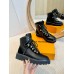 Louis Vuitton Territory Flat Ranger Boots in Black Leather and Suede Louis Vuitton Territory Flat Ranger Boots in Black Leather and Suede