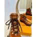 Louis Vuitton Territory Flat Ranger Boots in Brown Leather and Suede Louis Vuitton Territory Flat Ranger Boots in Brown Leather and Suede