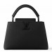 Louis Vuitton Capucines BB Bag in Black Matte Leather M25255