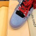 Louis Vuitton Men's LV Trainer High-top Sneakers In Purple Leather Louis Vuitton Men's LV Trainer High-top Sneakers In Purple Leather
