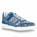 Louis Vuitton Men's LV Trainer Sneakers In Monogram Denim Louis Vuitton Men's LV Trainer Sneakers In Monogram Denim