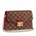 Louis Vuitton Croisette Chain Wallet In Damier Ebene Canvas N60288