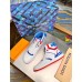 Louis Vuitton Men's Rivoli High-top Sneakers In White Leather Louis Vuitton Men's Rivoli High-top Sneakers In White Leather