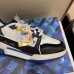 Louis Vuitton Men's LV Trainer Sneakers In White/Black Leather Louis Vuitton Men's LV Trainer Sneakers In White/Black Leather