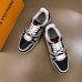 Louis Vuitton Men's LV Trainer Sneakers In Black/Grey Calfskin Louis Vuitton Men's LV Trainer Sneakers In Black/Grey Calfskin