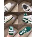 Louis Vuitton Men's LV Trainer Sneakers In White/Green Leather Louis Vuitton Men's LV Trainer Sneakers In White/Green Leather