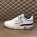 Louis Vuitton Men's LV Trainer Sneakers In White/Blue Leather Louis Vuitton Men's LV Trainer Sneakers In White/Blue Leather
