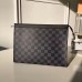 Louis Vuitton Pochette Voyage MM In Damier Graphite Canvas N41696 Louis Vuitton Pochette Voyage MM In Damier Graphite Canvas N41696