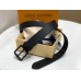 Louis Vuitton Voyager 35mm Belt In Monogram Shadow Leather M0281V Louis Vuitton Voyager 35mm Belt In Monogram Shadow Leather M0281V
