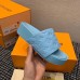 Louis Vuitton Jumbo Flatform Mules In Blue Monogram Lambskin Louis Vuitton Jumbo Flatform Mules In Blue Monogram Lambskin