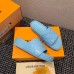 Louis Vuitton Jumbo Flatform Mules In Blue Monogram Lambskin Louis Vuitton Jumbo Flatform Mules In Blue Monogram Lambskin