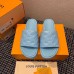 Louis Vuitton Jumbo Flatform Mules In Blue Monogram Lambskin Louis Vuitton Jumbo Flatform Mules In Blue Monogram Lambskin
