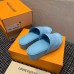 Louis Vuitton Jumbo Flatform Mules In Blue Monogram Lambskin Louis Vuitton Jumbo Flatform Mules In Blue Monogram Lambskin