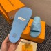 Louis Vuitton Jumbo Flatform Mules In Blue Monogram Lambskin Louis Vuitton Jumbo Flatform Mules In Blue Monogram Lambskin