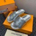 Louis Vuitton Jumbo Flatform Mules In Silver Metallic Lambskin Louis Vuitton Jumbo Flatform Mules In Silver Metallic Lambskin