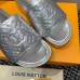 Louis Vuitton Jumbo Flatform Mules In Silver Metallic Lambskin Louis Vuitton Jumbo Flatform Mules In Silver Metallic Lambskin